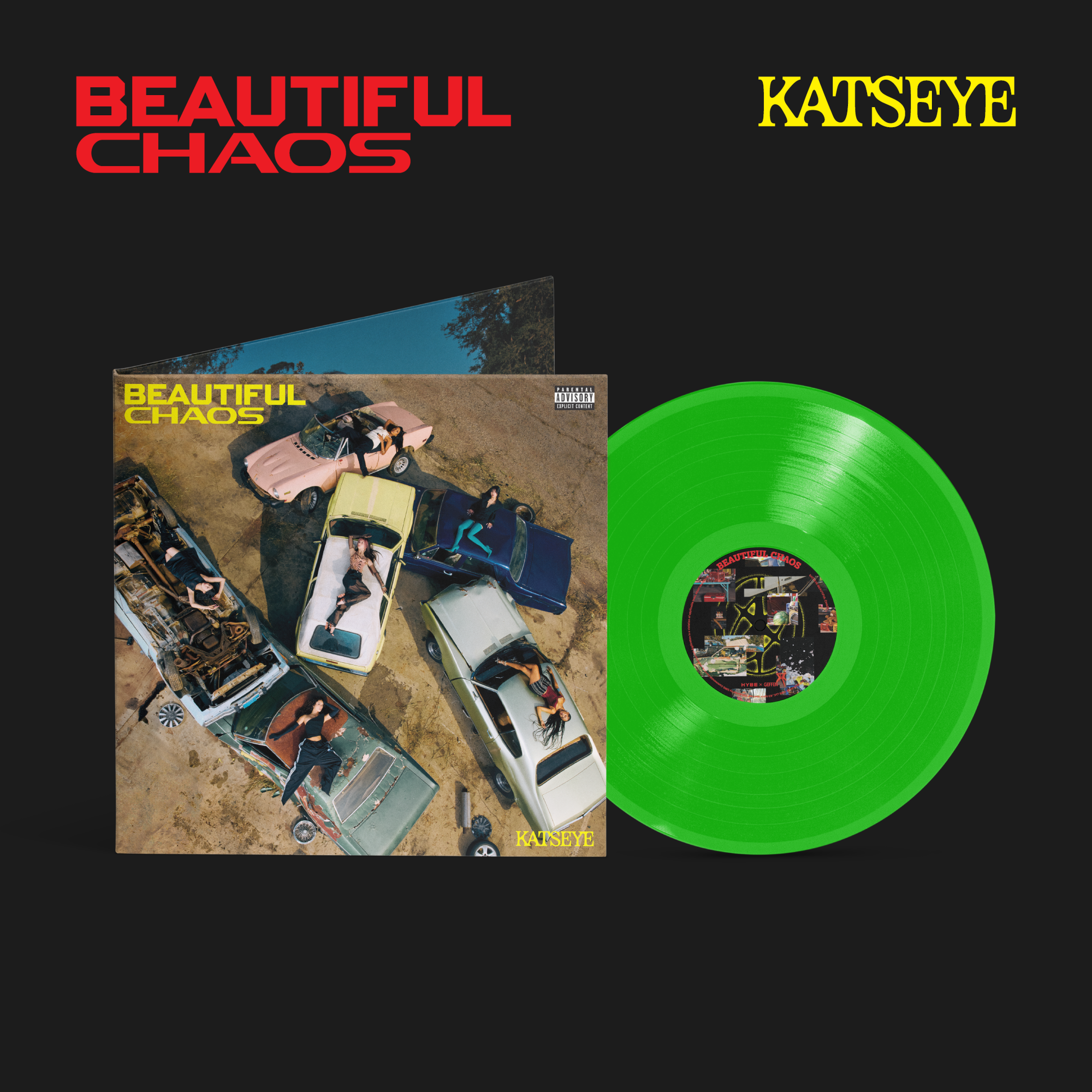 Katseye キャッツアイ Beautiful Chaos サイン ポスター BEAUTIFUL CHAOS (Beautiful Ver.) - Official Store Exclusive