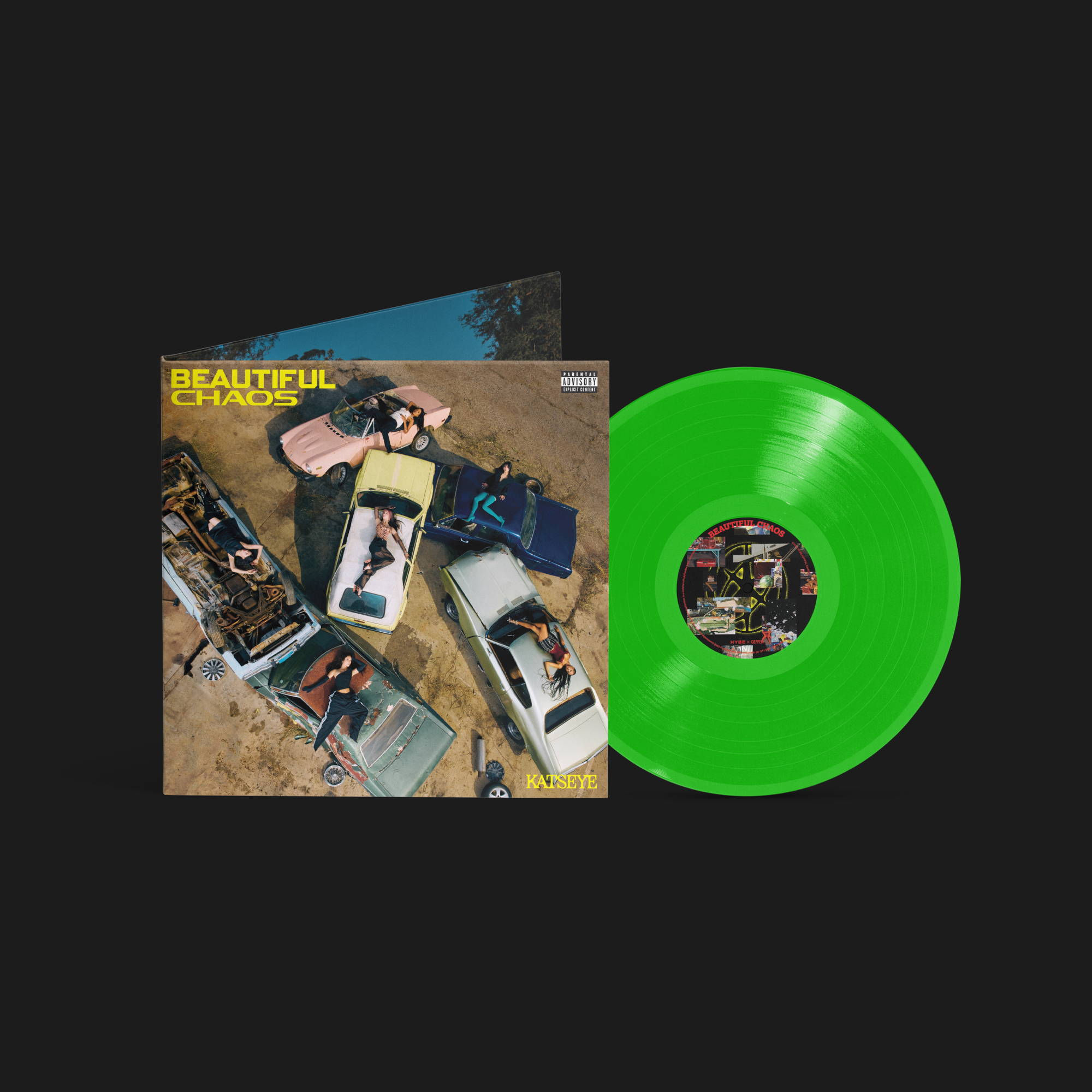 KATSEYE BEAUTIFUL CHAOS Standard Vinyl + Signed Artcard 412331