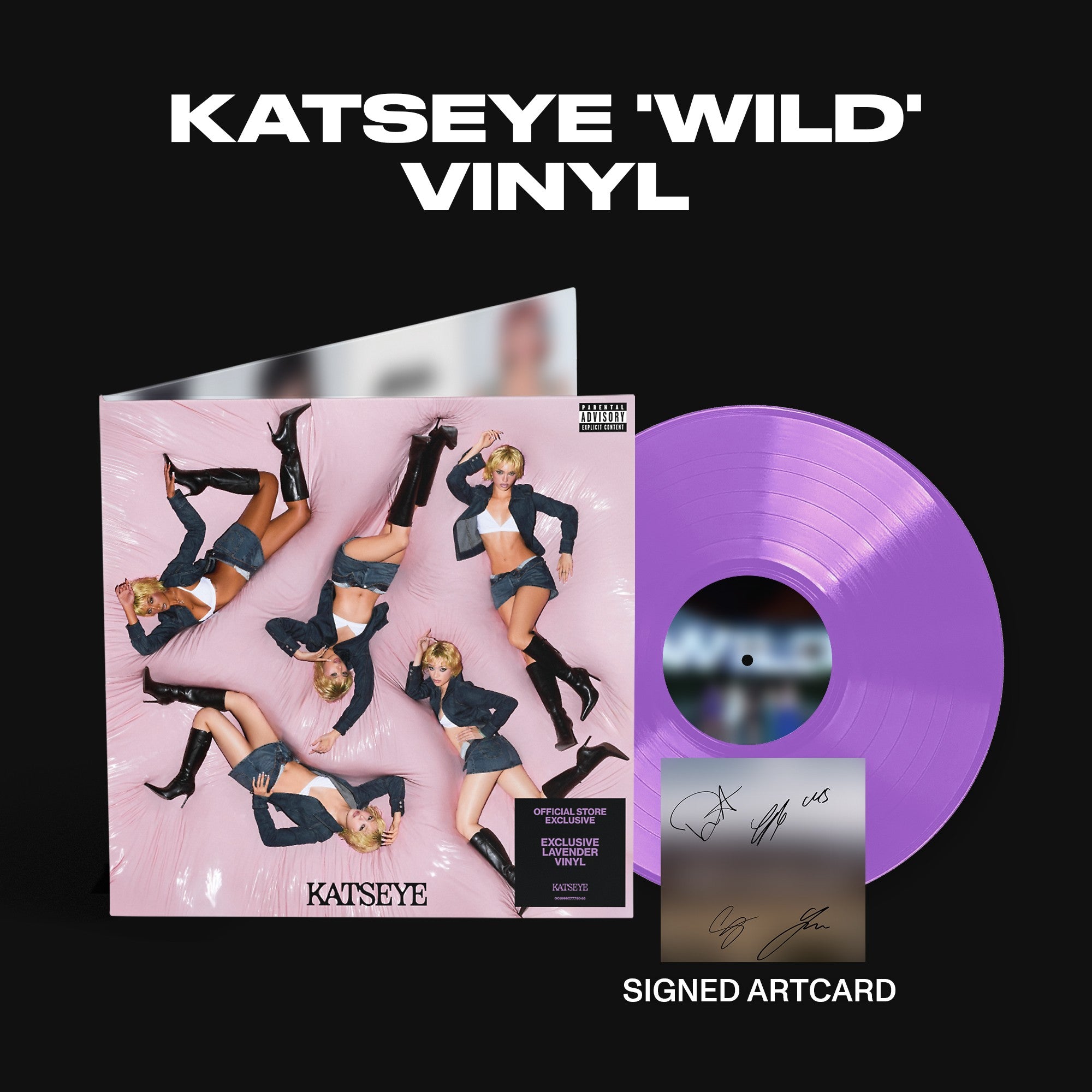 KATSEYE WILD - Official Store Exclusive Vinyl + Signed Artcard Official Store Exclusive Vinyl + Signed Artcard 450990