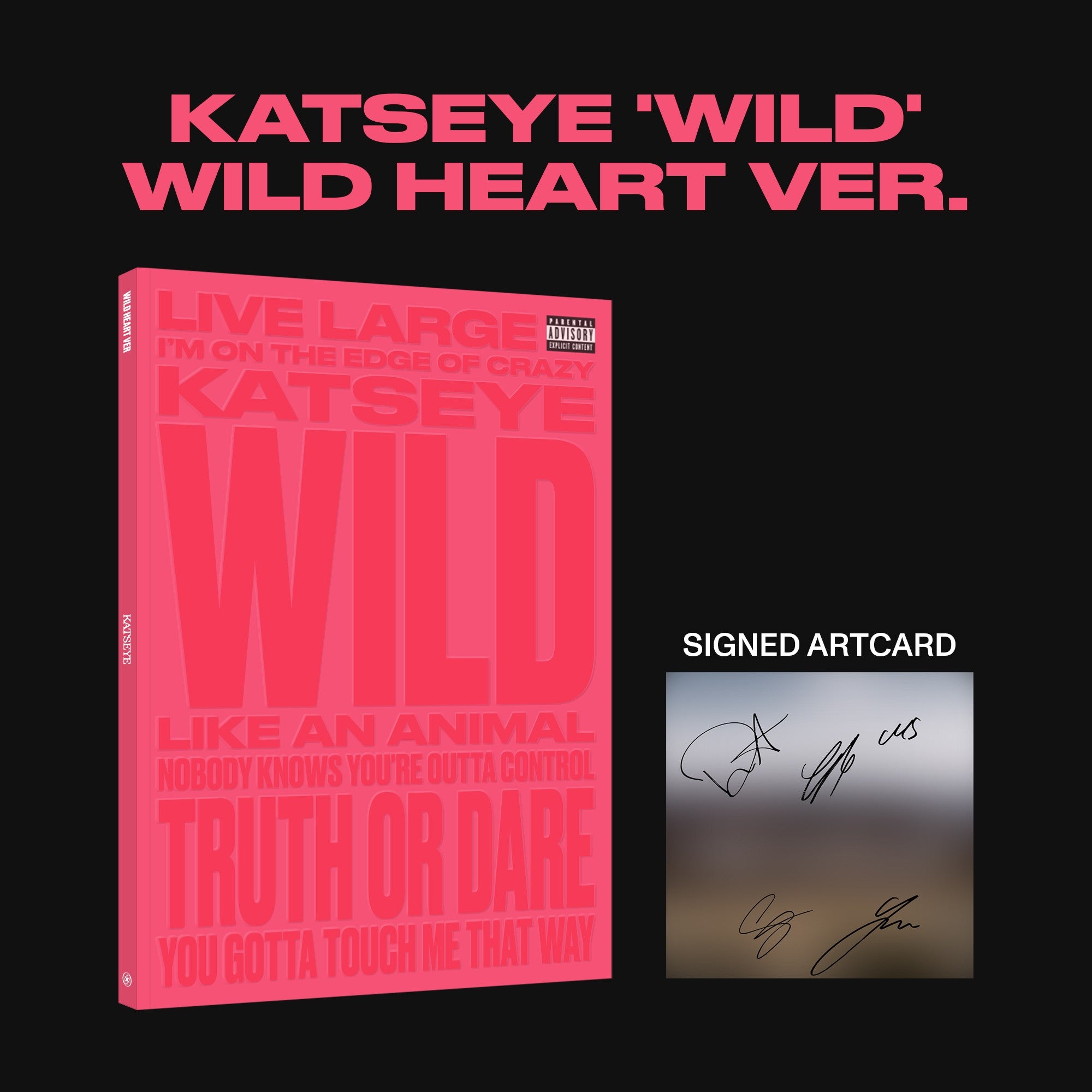 WILD (Wild Heart ver.) - Standard Edition + Signed Artcard - Katseye