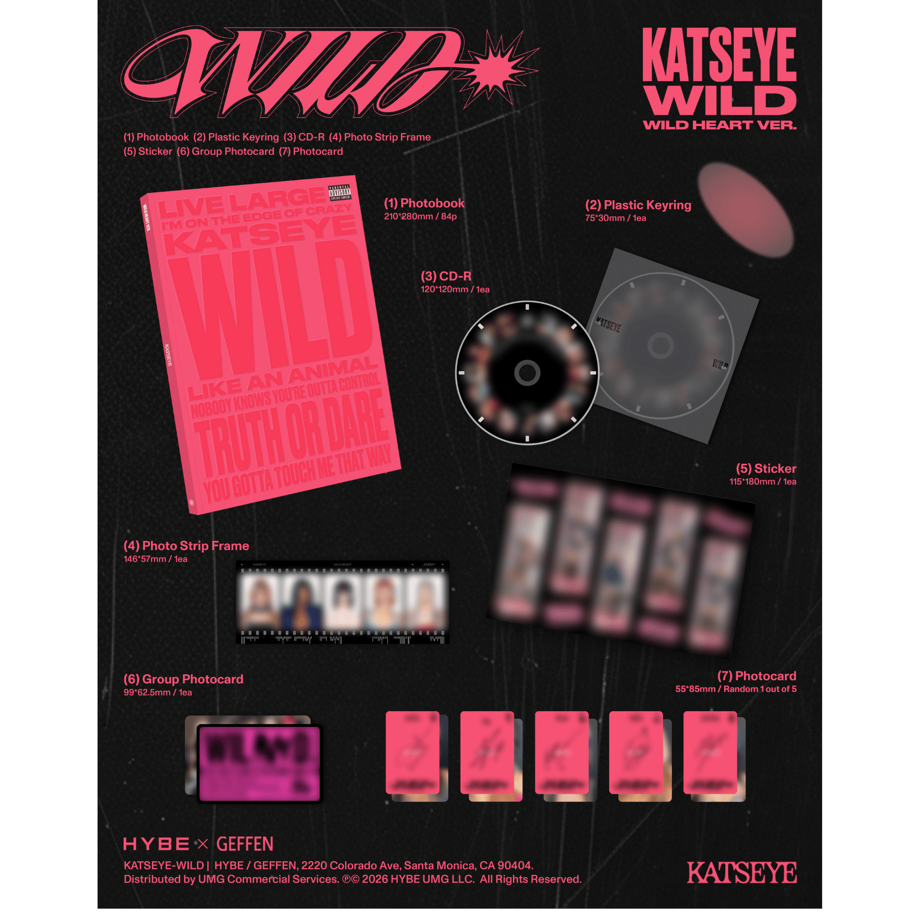 KATSEYE WILD (Wild Heart ver.) - Standard Edition + Signed Artcard Standard Edition + Signed Artcard 450764
