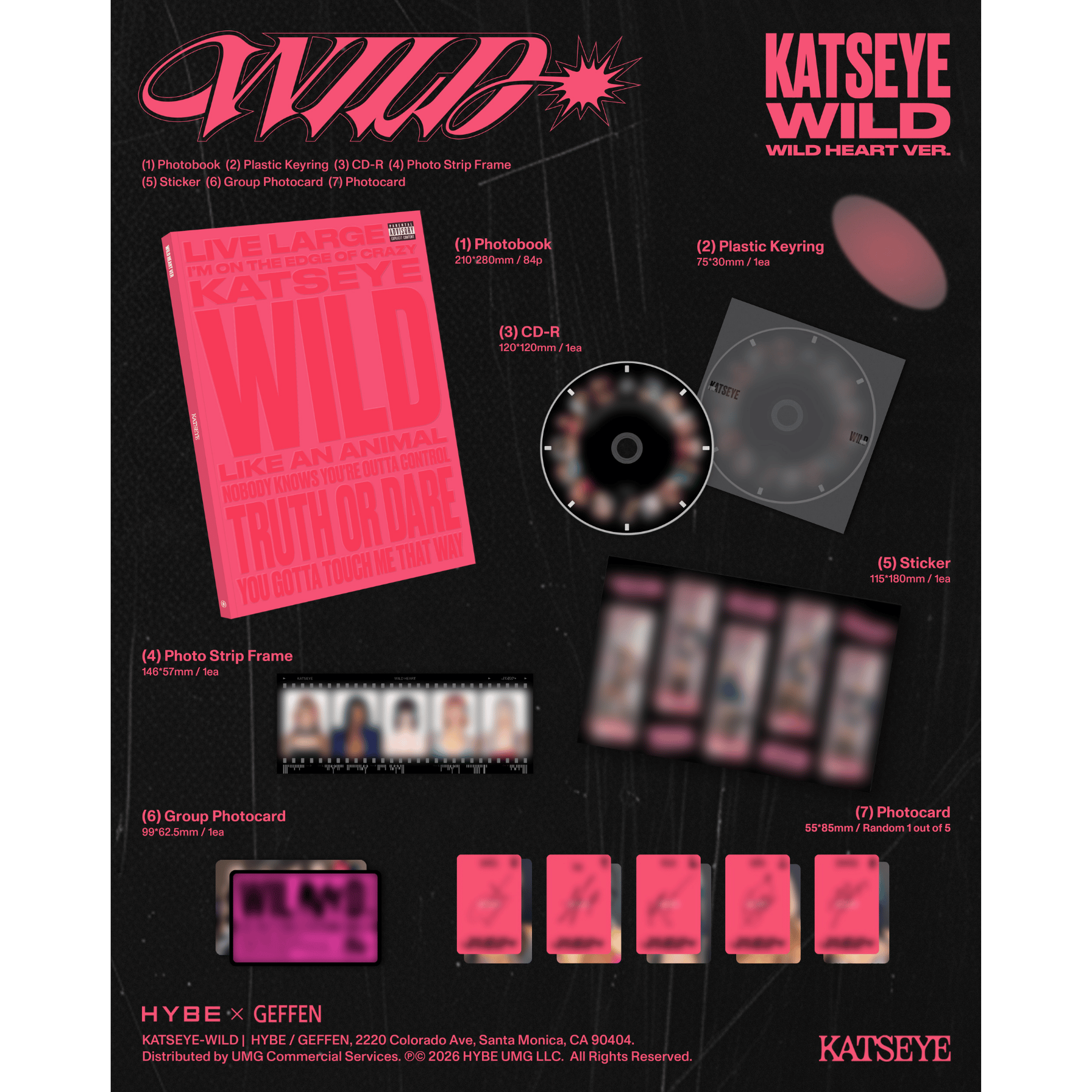 KATSEYE WILD - Wild heart ver. - Official Store Exclusive CD Official Store Exclusive CD 450700